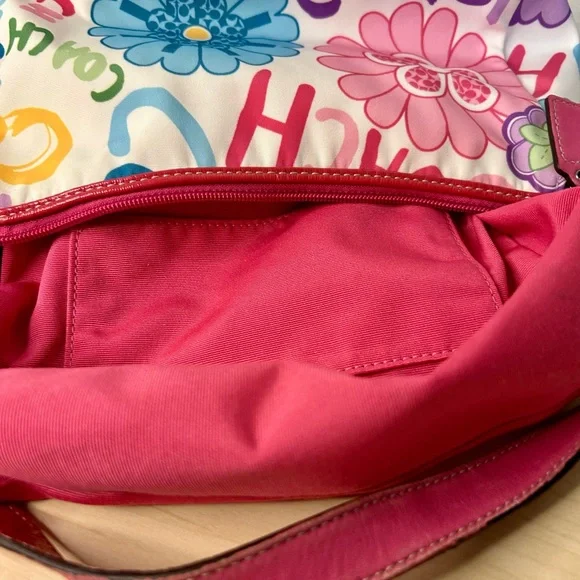 Coach Poppy Daisy Floral Graffiti Shoulder Bag Y2K - Picture 9 of 10